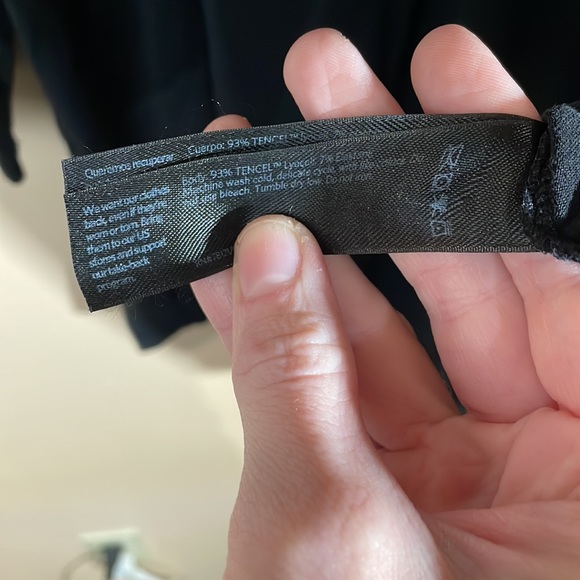 Eileen Fisher black turtleneck stretchy shirt - Picture 3 of 4